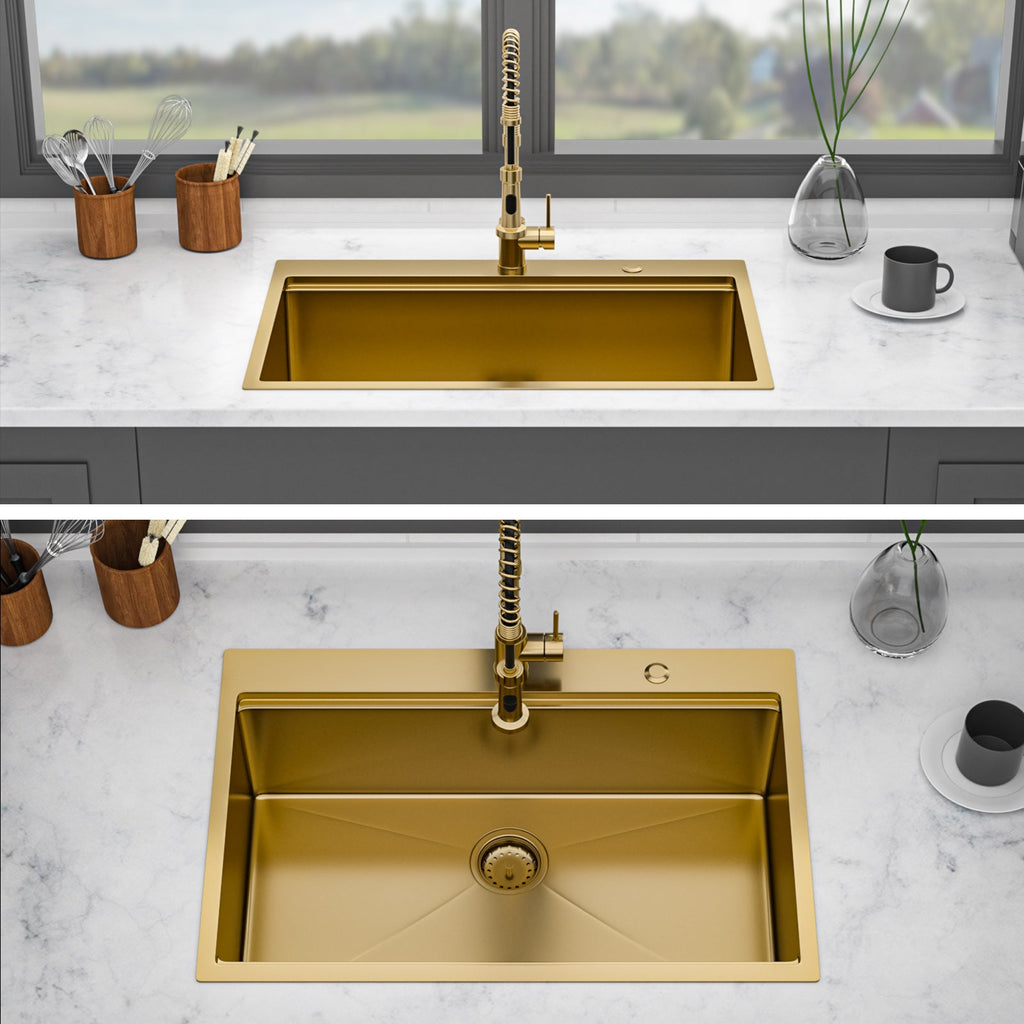 33" Drop In Kitchen Sink