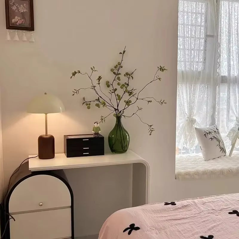 Modern Dome Metal & Wood Table Lamp