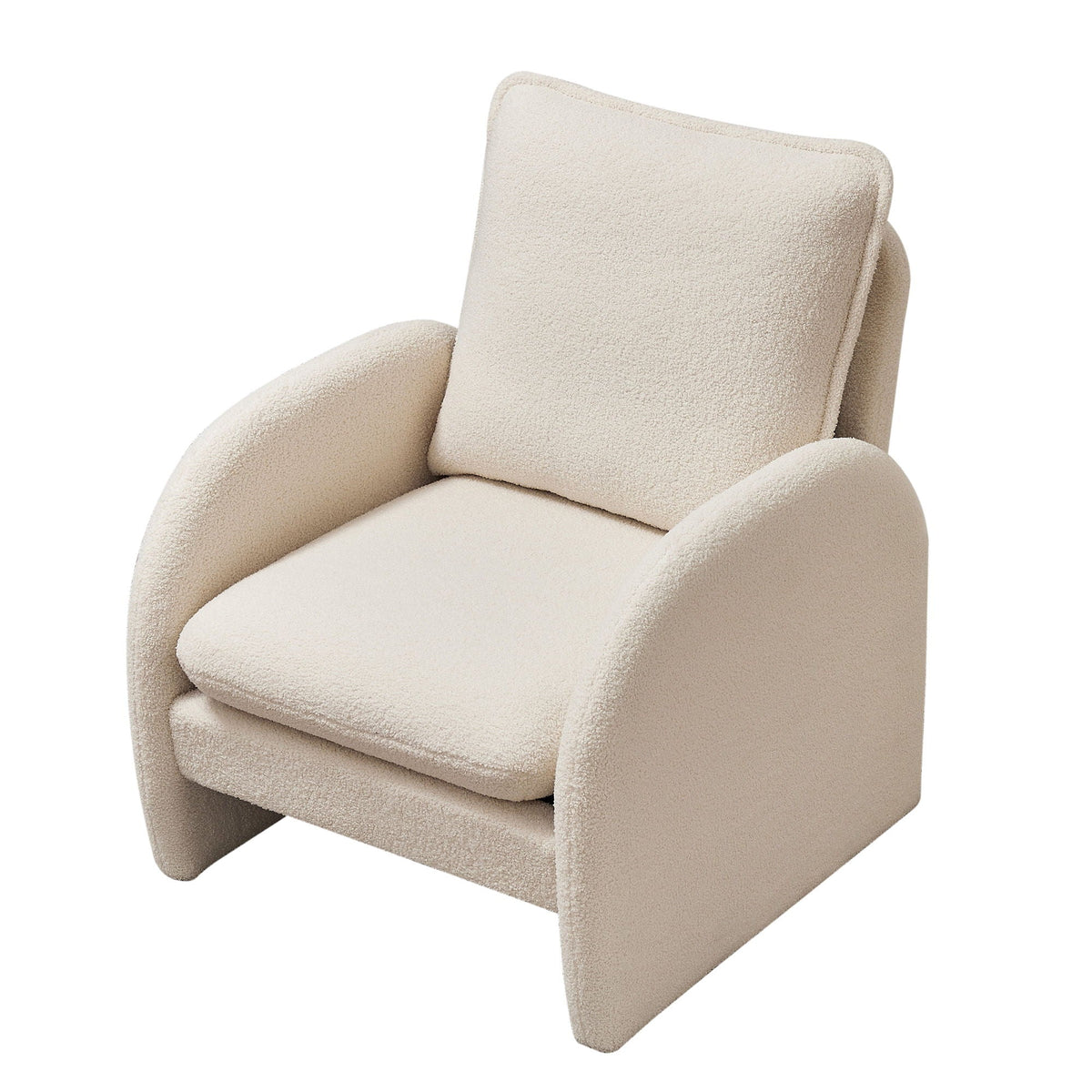 Modern Sherpa Upholstered Accent Chair