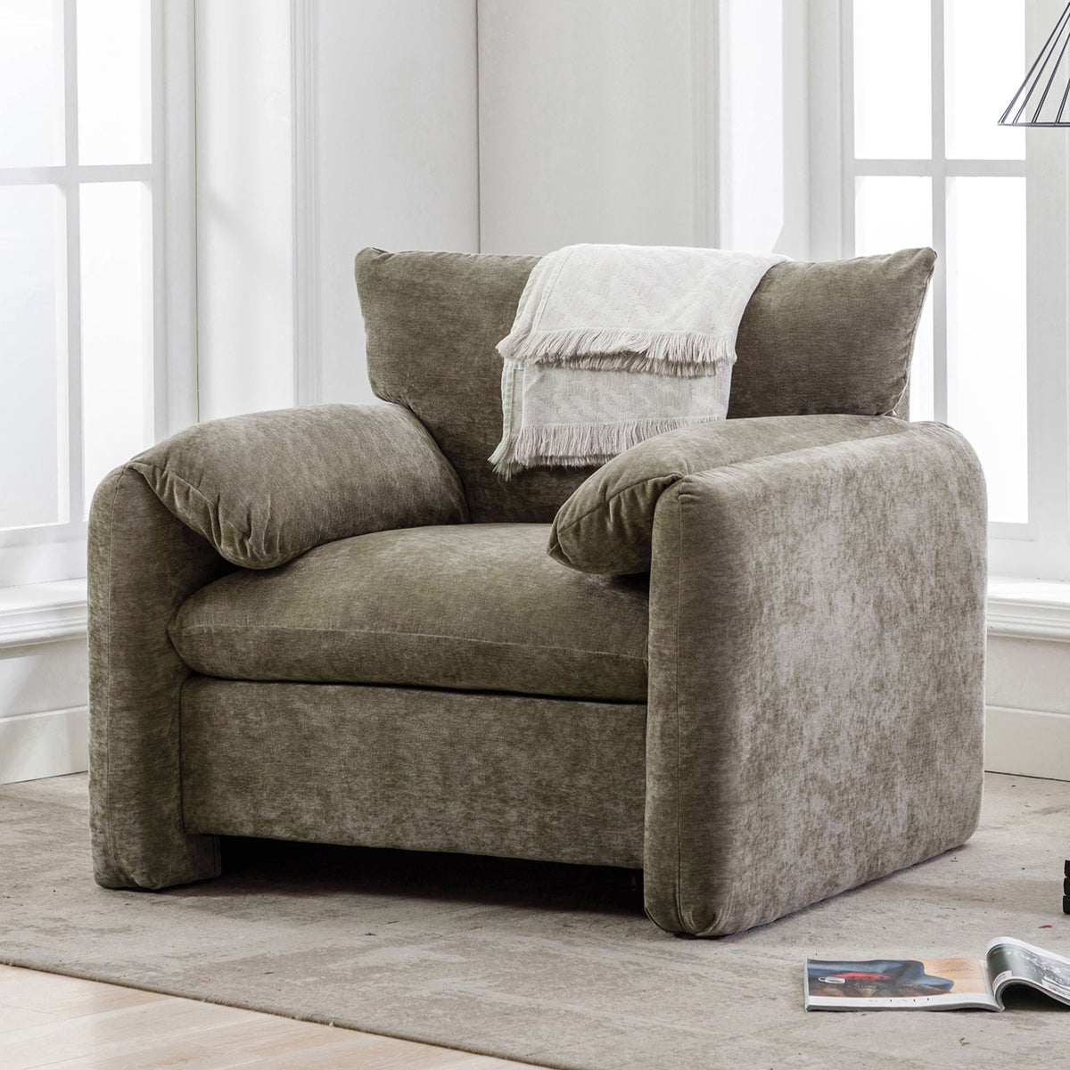 Oversized Accent Single Lounge Chair - Matcha Green
