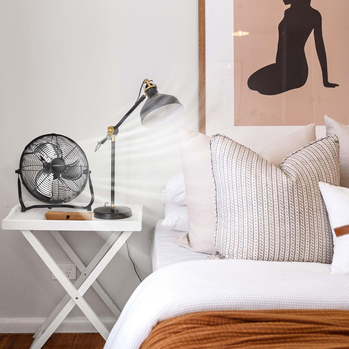 3 Speed High Velocity Heavy Duty Metal Floor Fan With Tilting Head