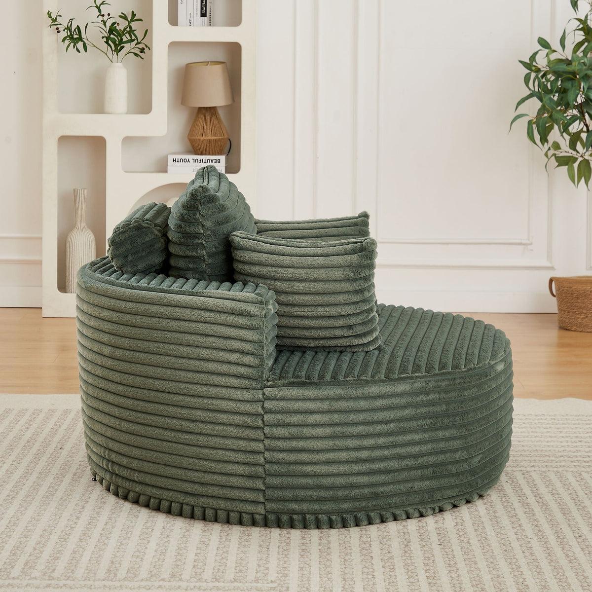 Modern Single Sofa With Backrest Pillow