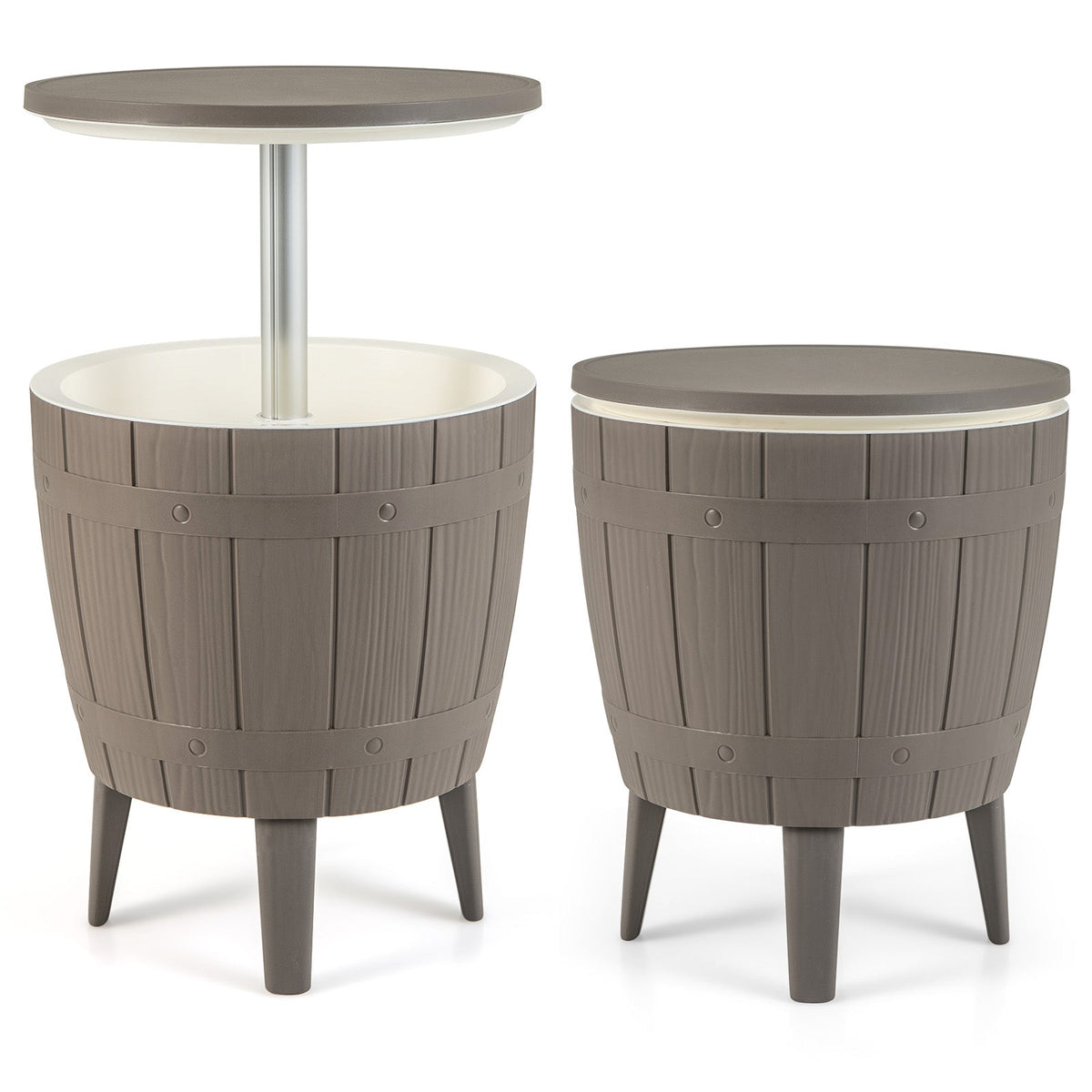 10 Gallon Cooler Bar Table Outdoor Coffee Table Ice Bucket