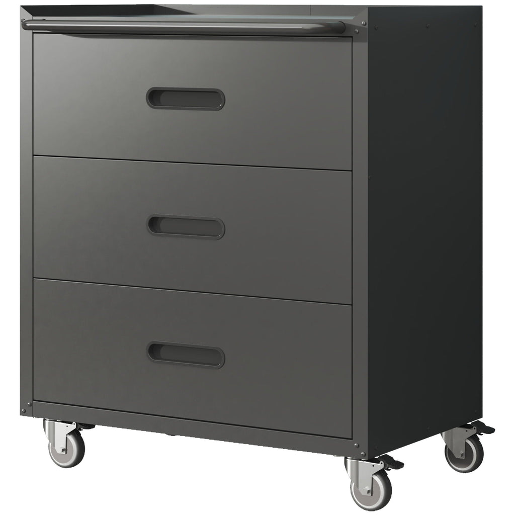Heavy Duty Metal Storage Cabinet With Wheels 3 Drawer Tool Cabinet