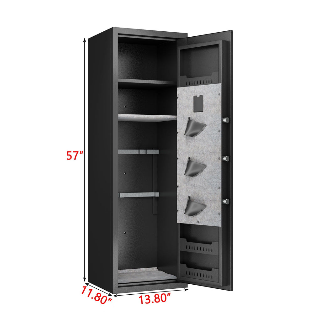 Gun Safes For Home Rifle And Pistols, Fingerprint Electronic Safe With Quick Access
