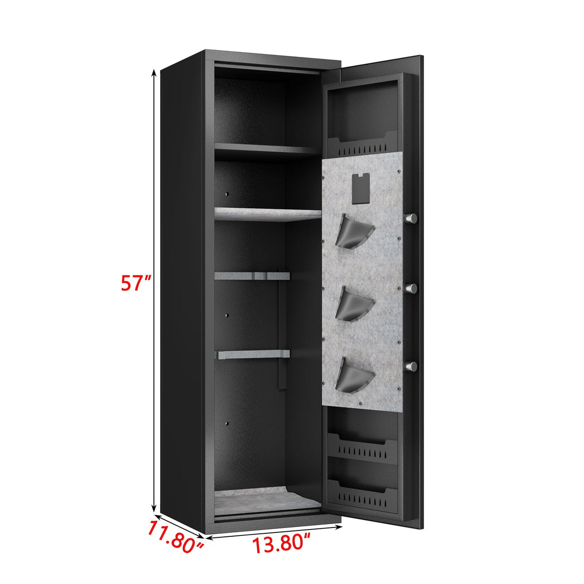 Gun Safes For Home Rifle And Pistols, Fingerprint Electronic Safe With Quick Access