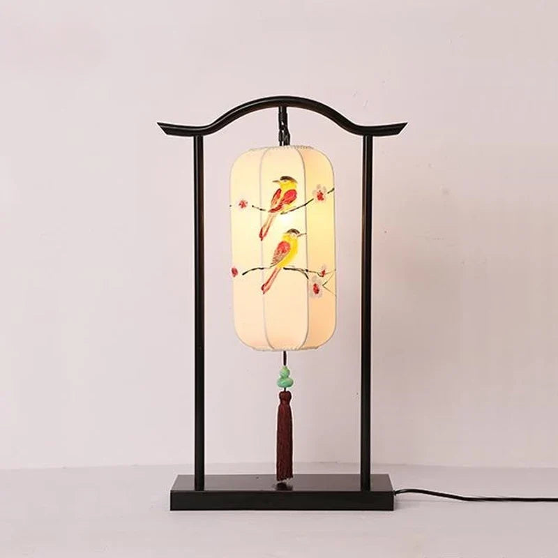 Chinese Classical Lantern Floor Lamps Fabric