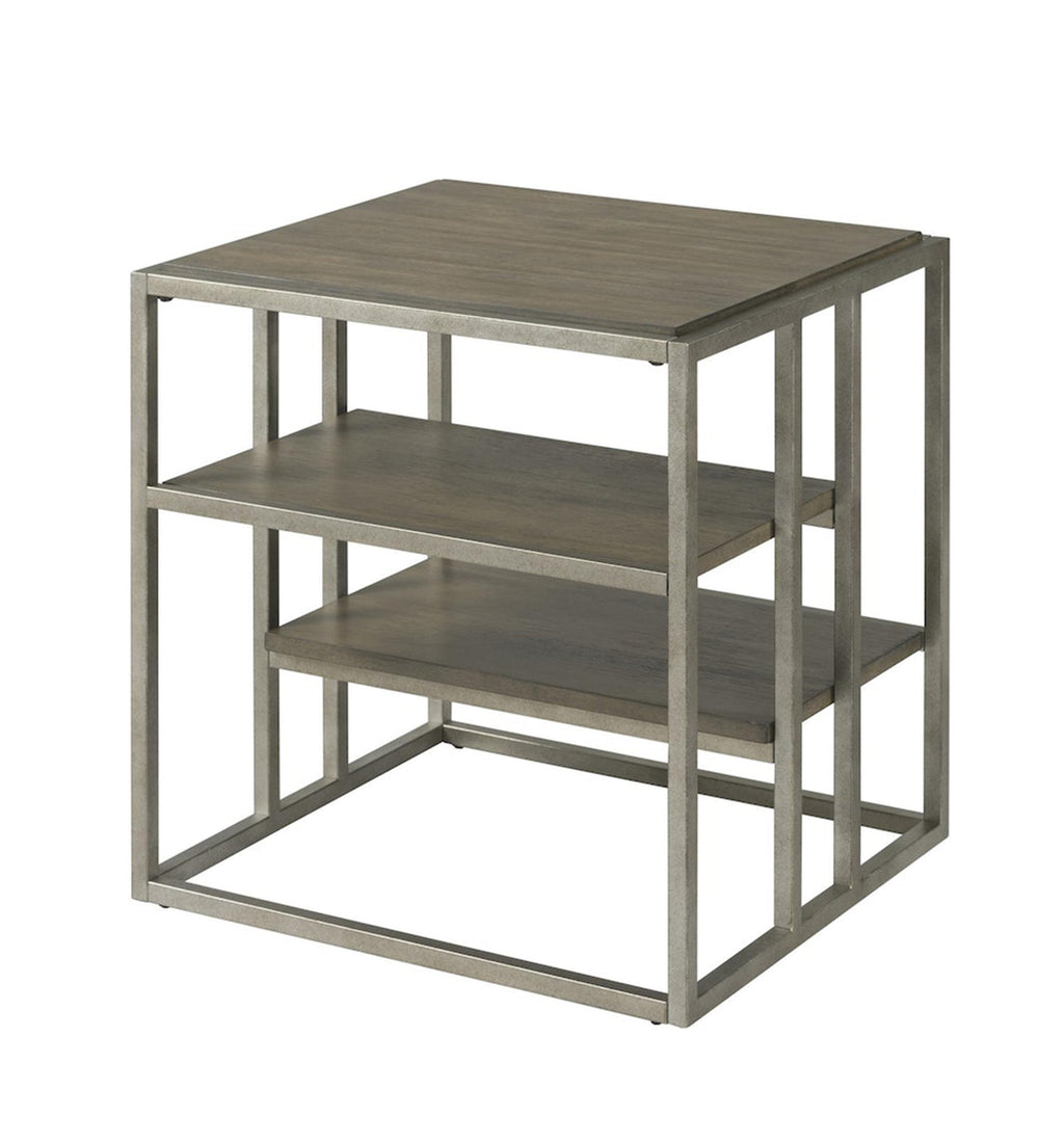 3-Piece Metal Frame Wood Coffee Table and 2 End Tables Set