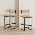 Kitchen Bar Stools with Footrest Set of 2