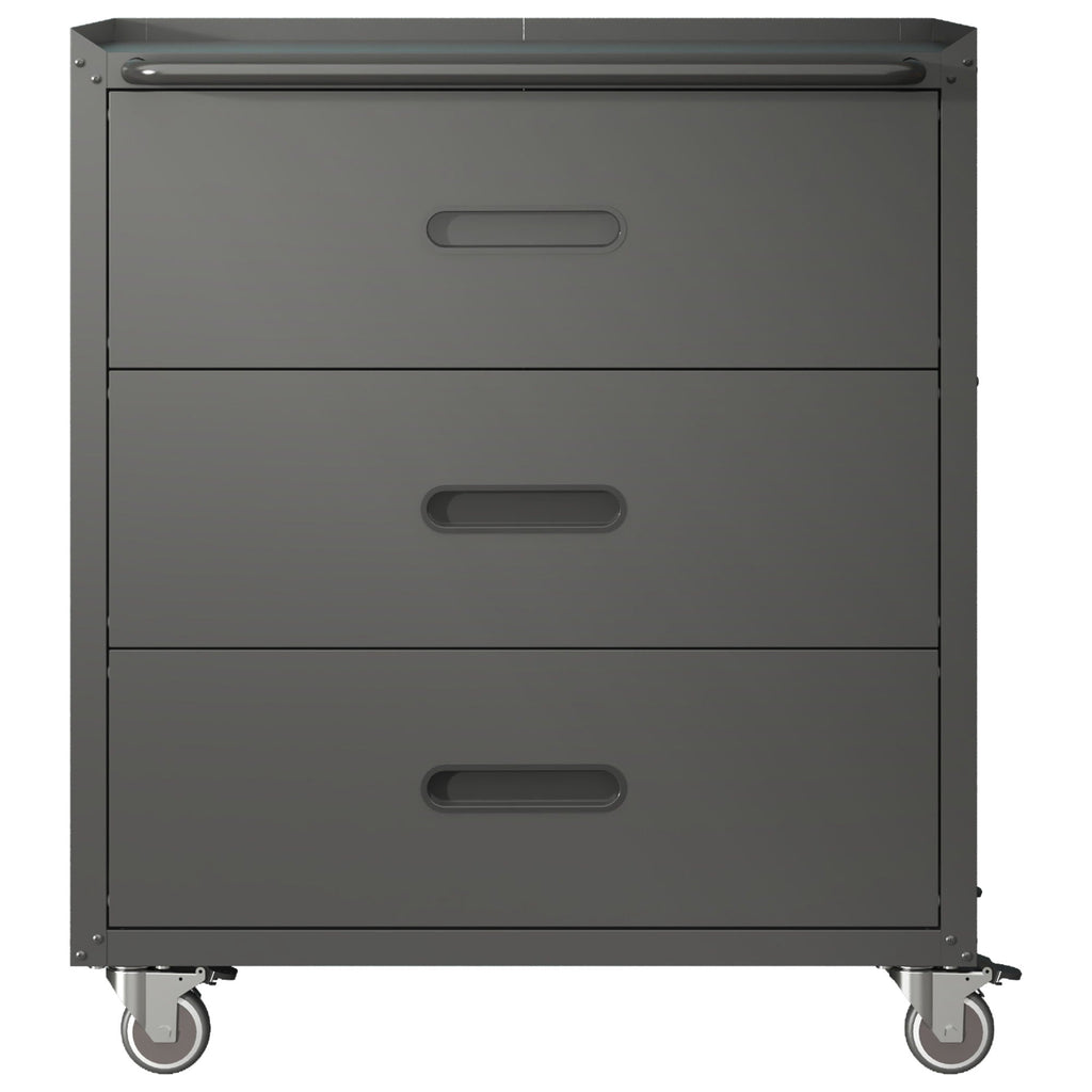 Heavy Duty Metal Storage Cabinet With Wheels 3 Drawer Tool Cabinet