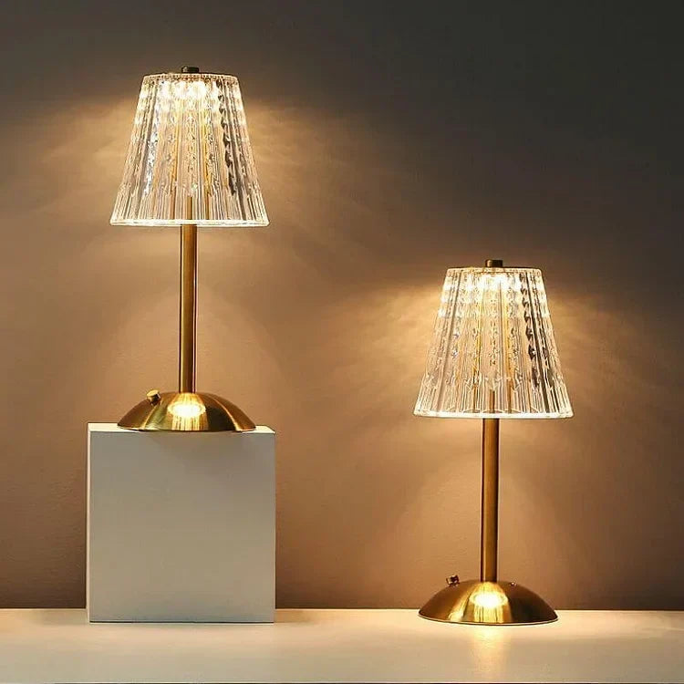 Crystal Touch Table Lamp Dimmable LED Bedside Nightstand Light