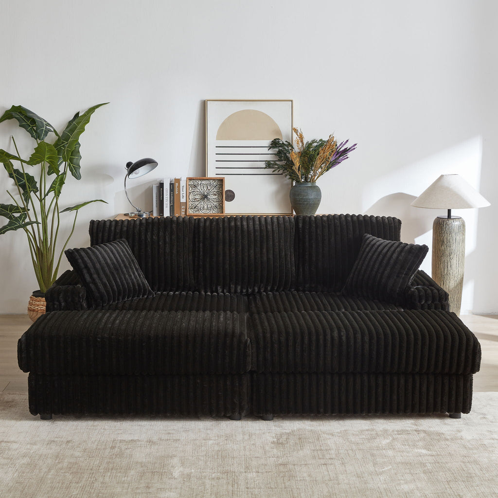 3 Seater Sofa With 2 Ottomans For Living Room