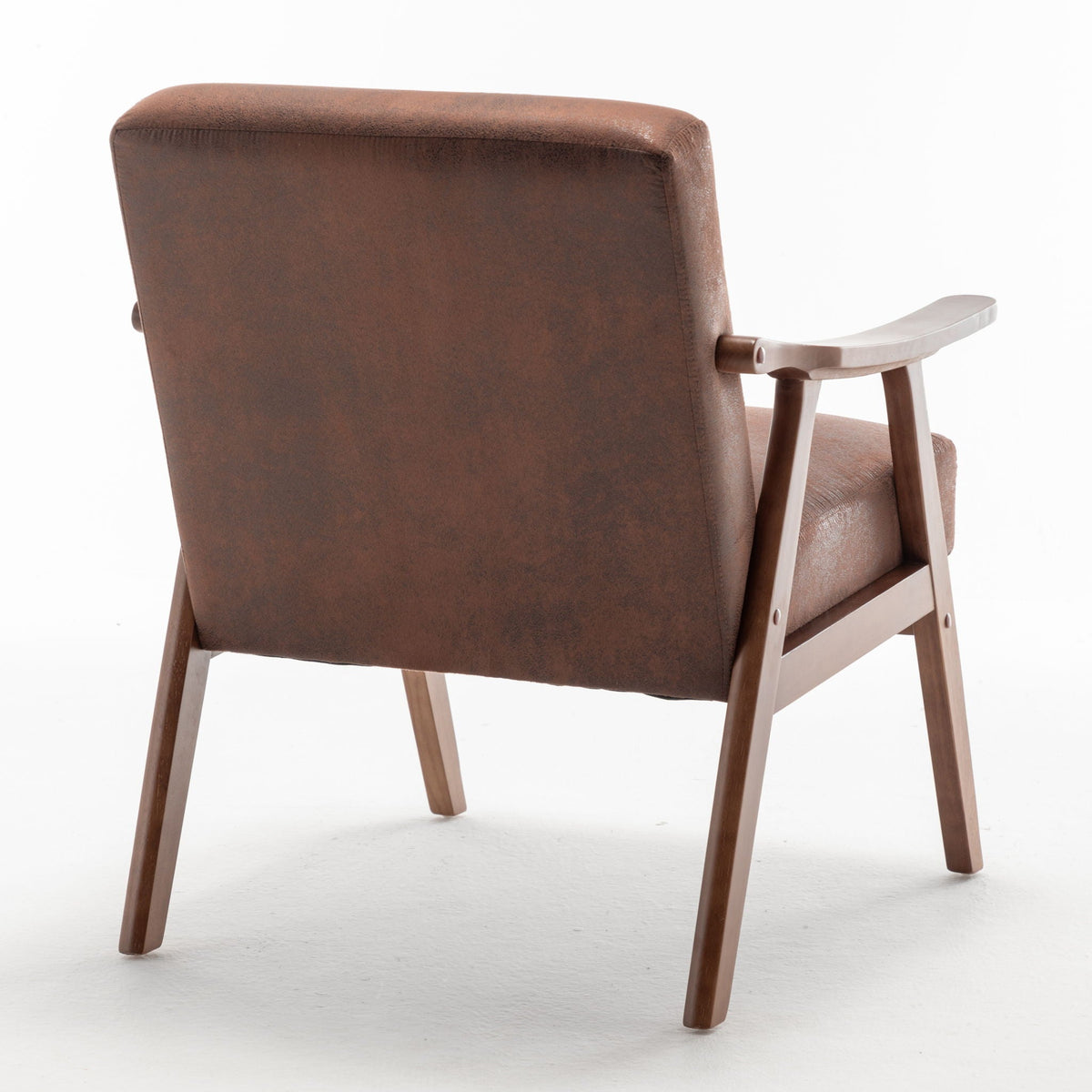 Mid Century Modern Accent Chair With Solid Wood Frame