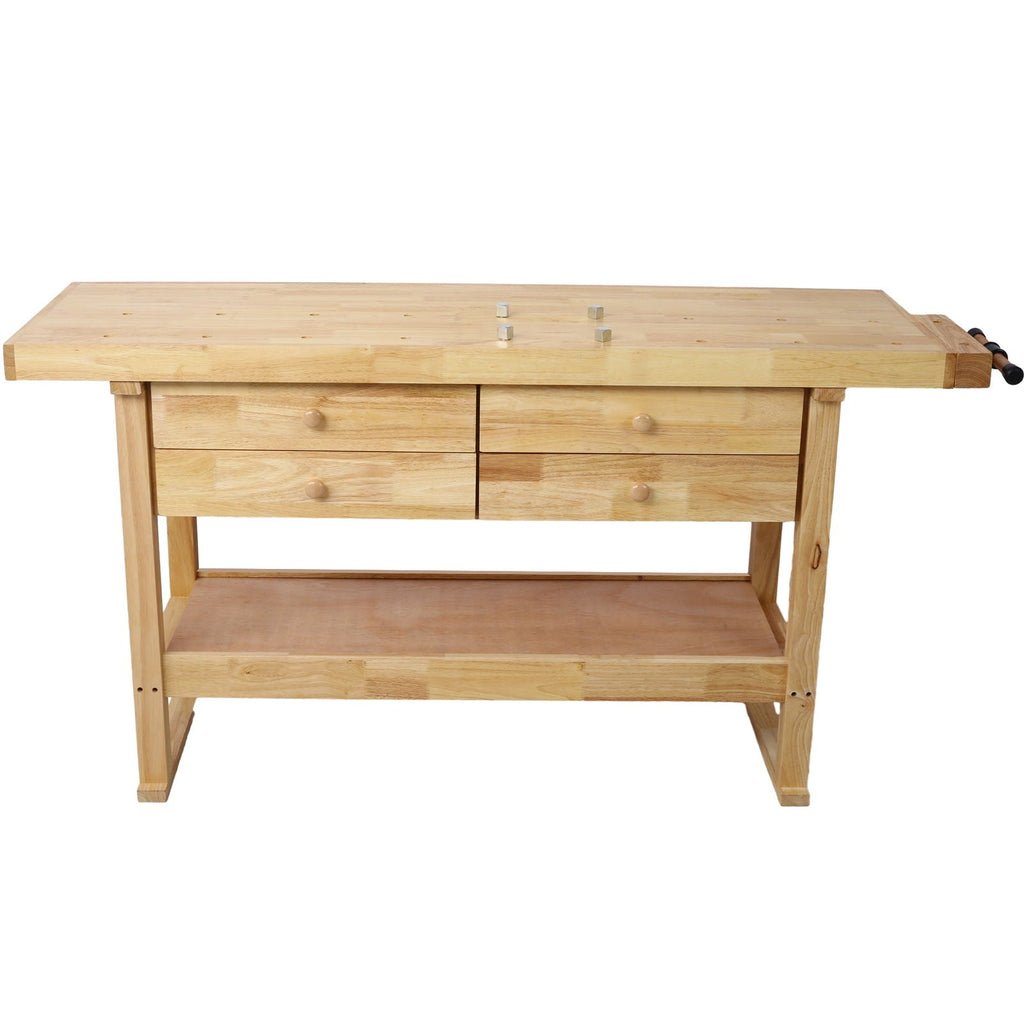 Workbench With 4 Drawers Wooden Workbench For Garage Workshop