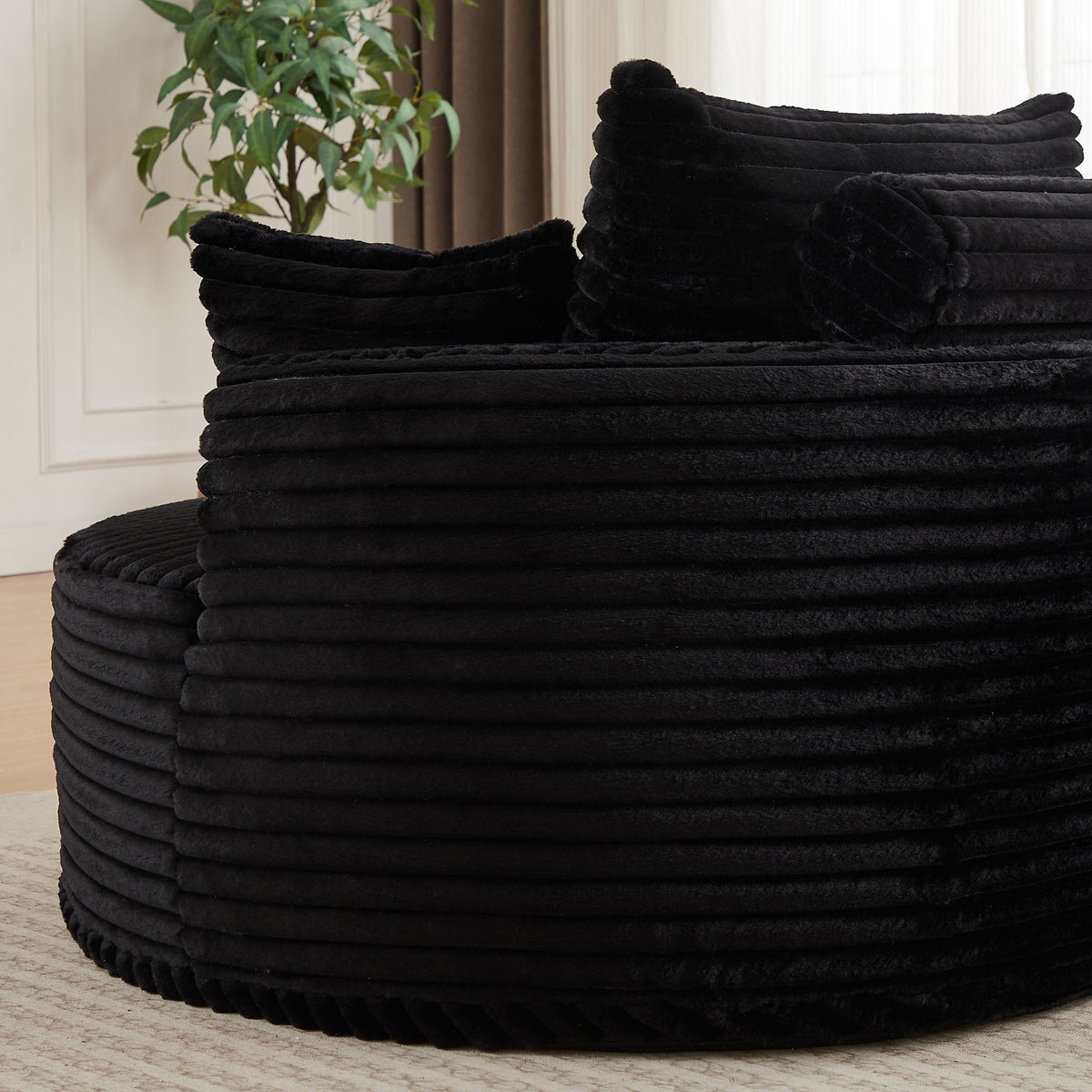 Modern Single Sofa With Backrest Pillow