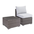 2-Piece All-Weather Outdoor Rattan Patio Furniture Set