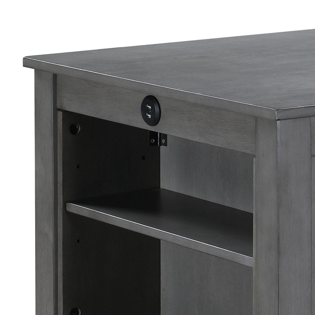3 Piece Counter Height Dining Table With Shelves And 2 Chairs