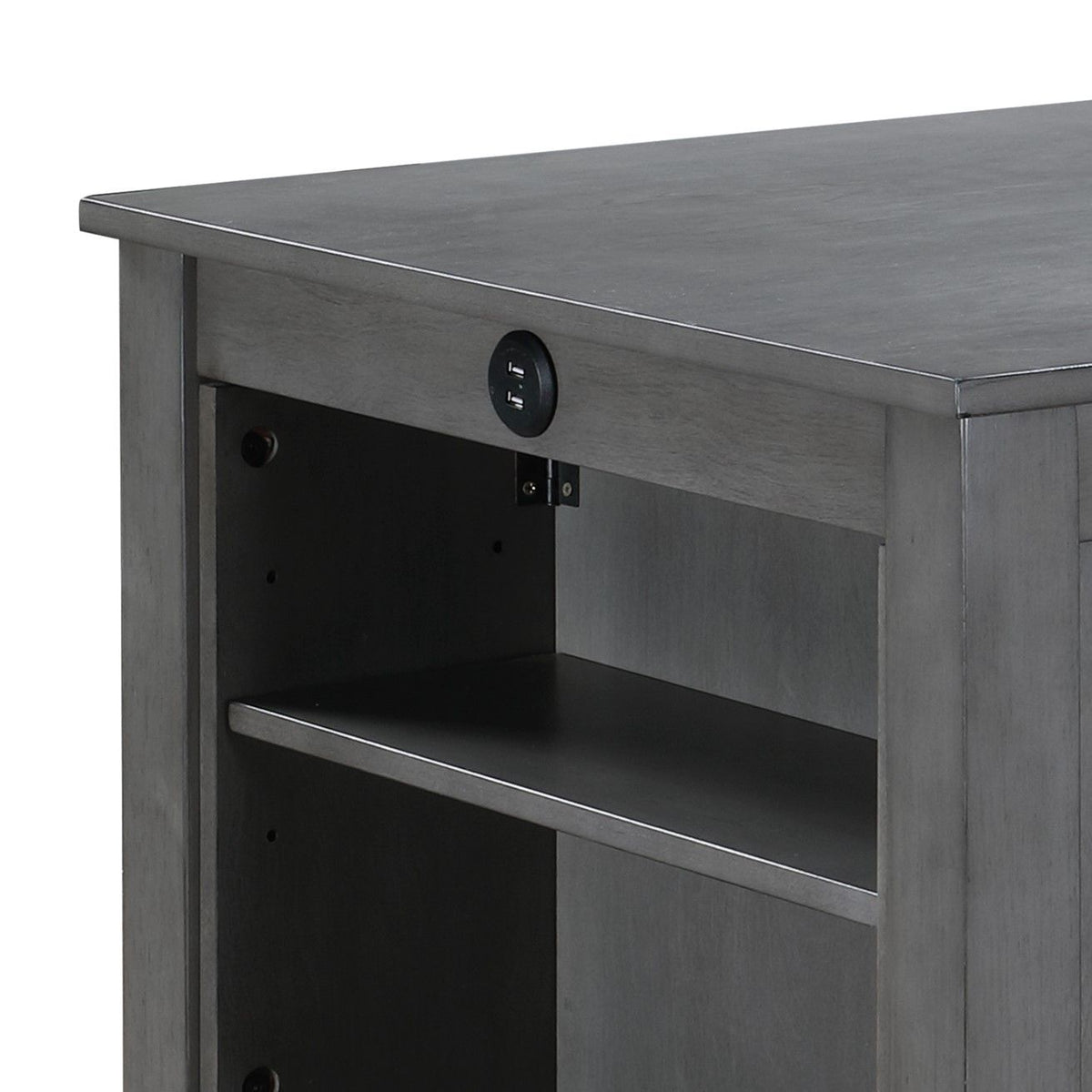 3 Piece Counter Height Dining Table With Shelves And 2 Chairs
