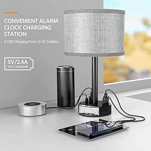Bedside Table Lamp Alarm Clock
