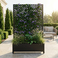 Metal Planter Box with Trellis