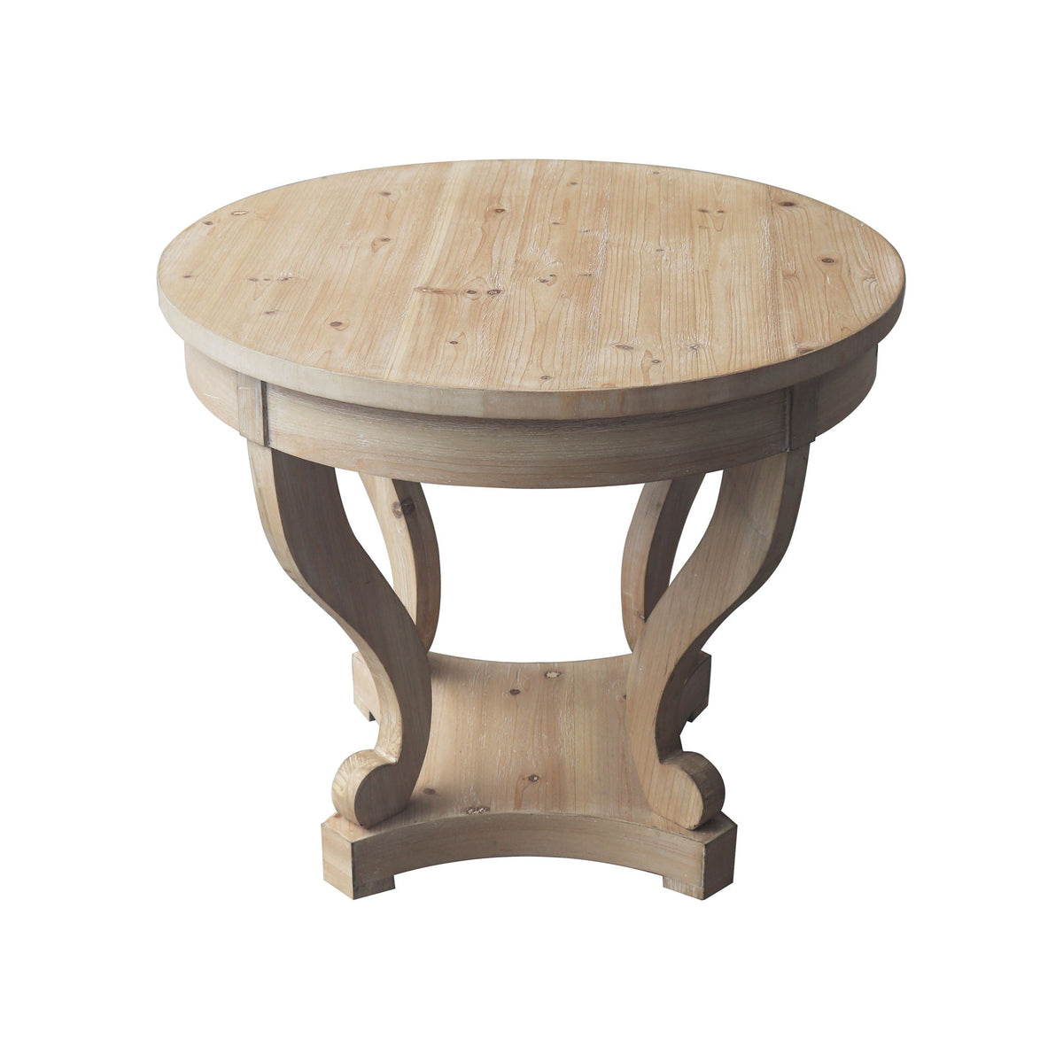 Curved Legs Farmhouse Style Small End Table