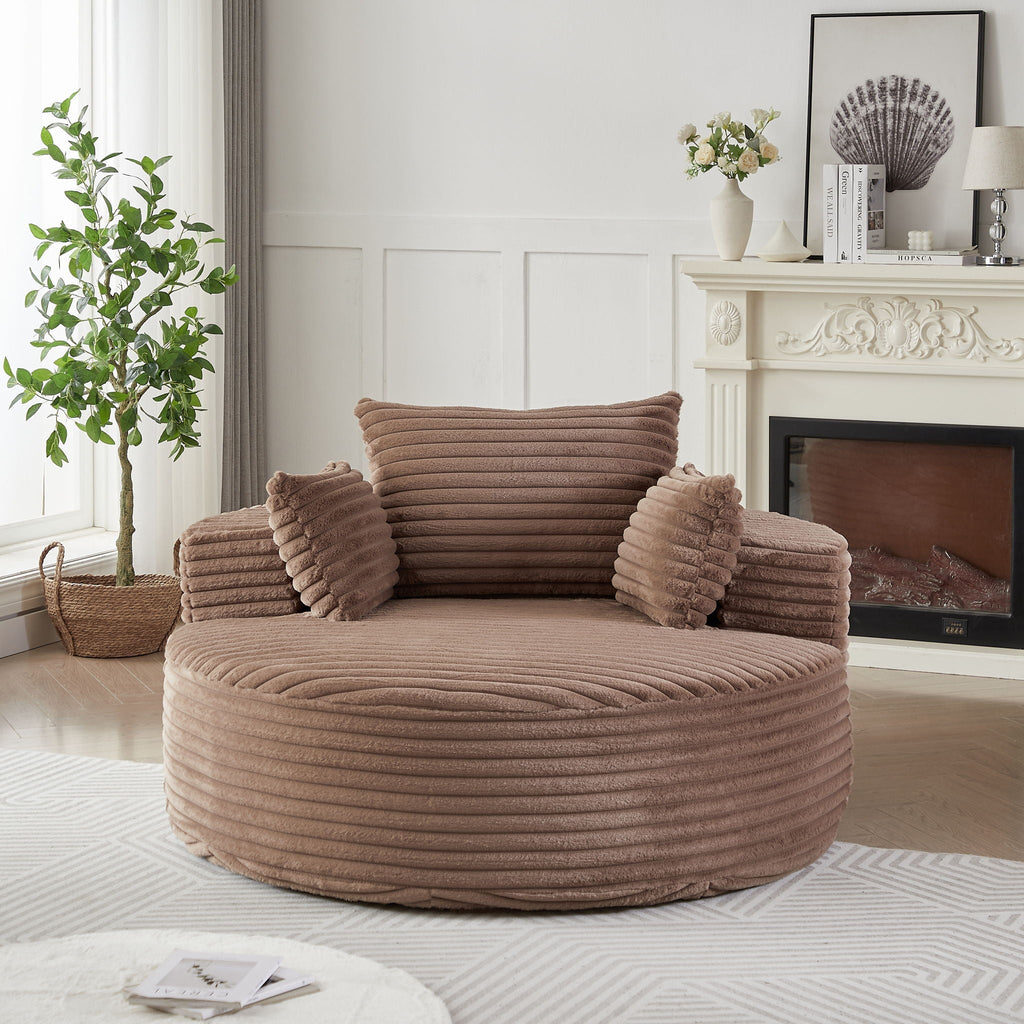 Modern Single Sofa With Backrest Pillow