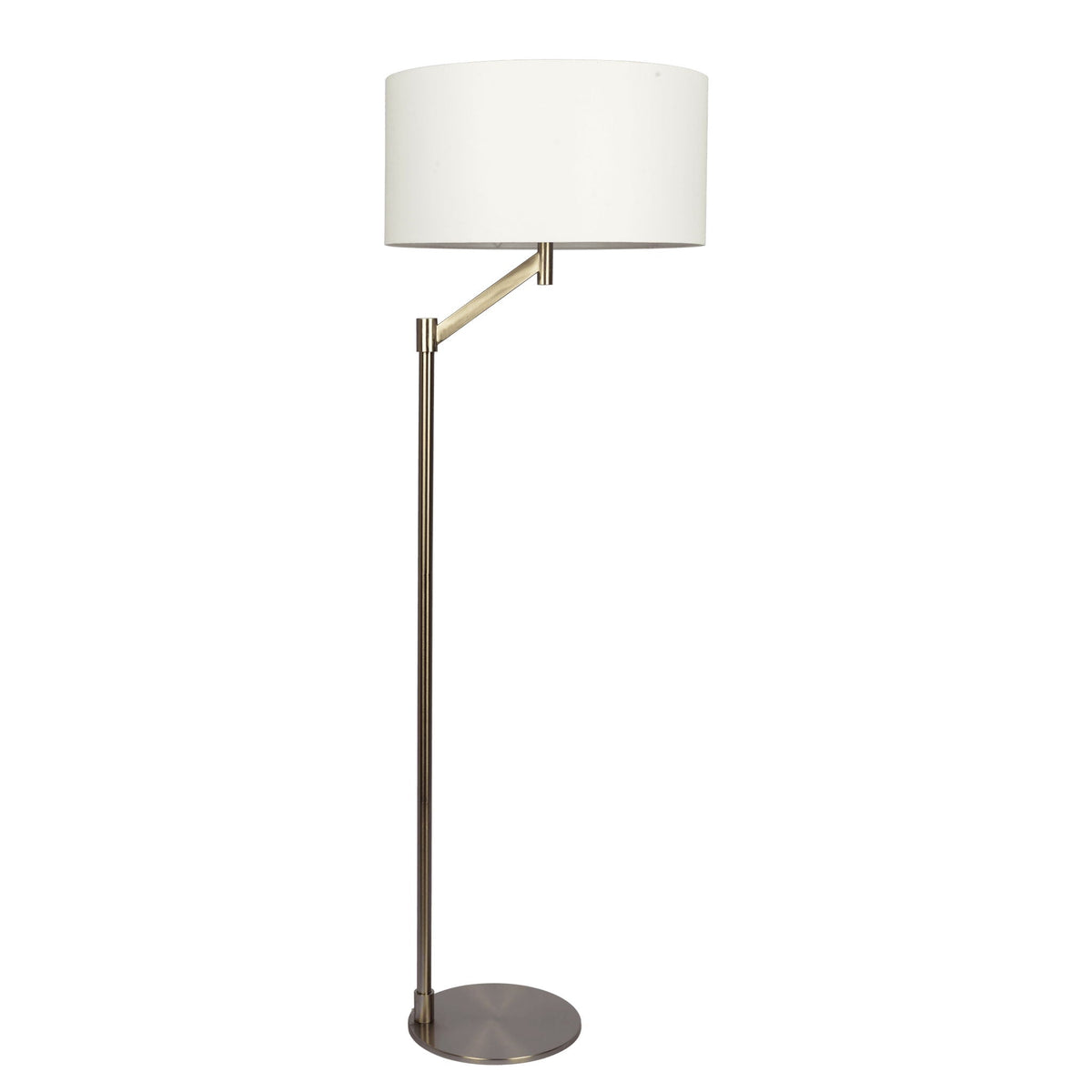 Floor Lamp With Rotary Switch Base Linen Shade