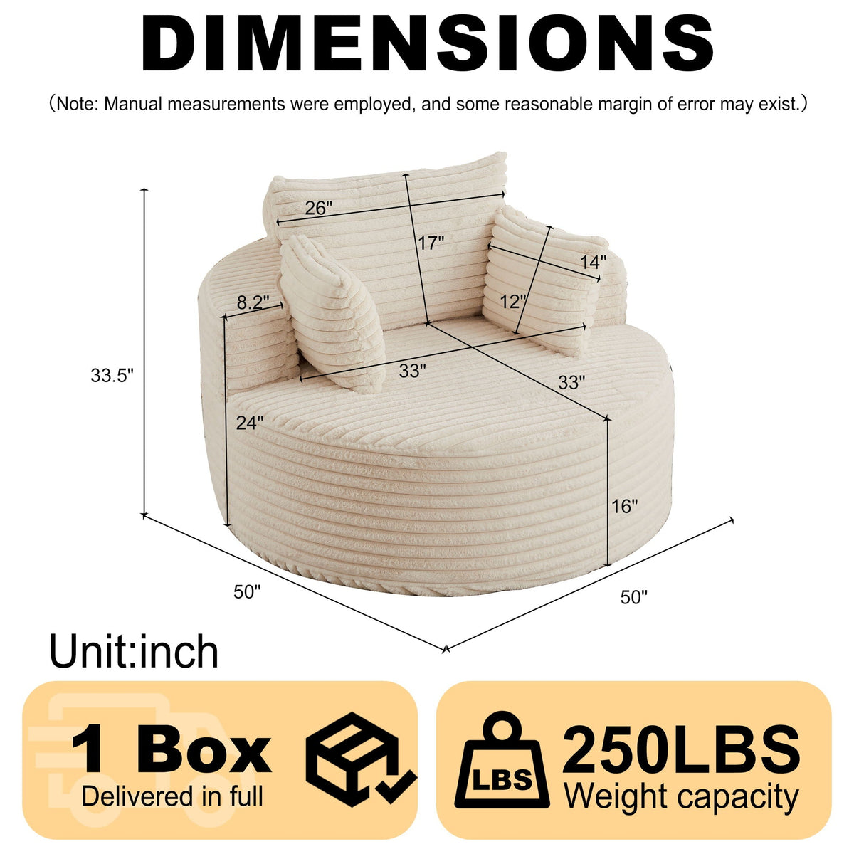 Modern Single Sofa With Backrest Pillow