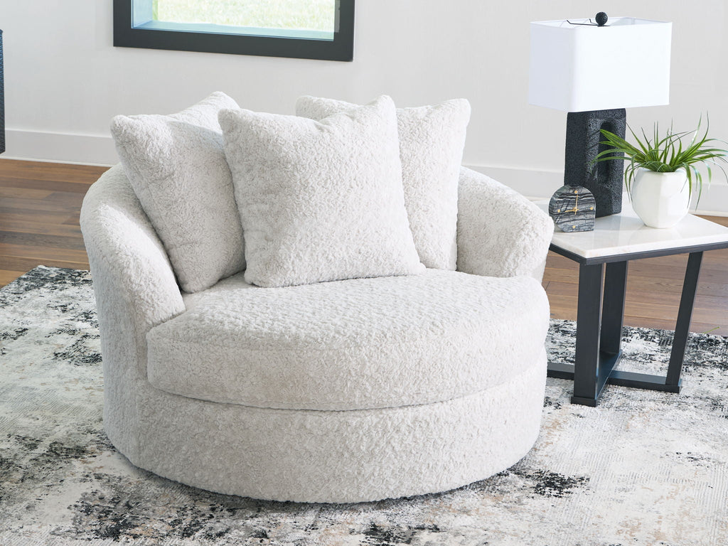 Cuddle Plush - Oversized Swivel Accent Chair