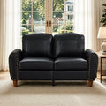 59" Classic Living Room Sofa Loveseat Faux Leather Couch