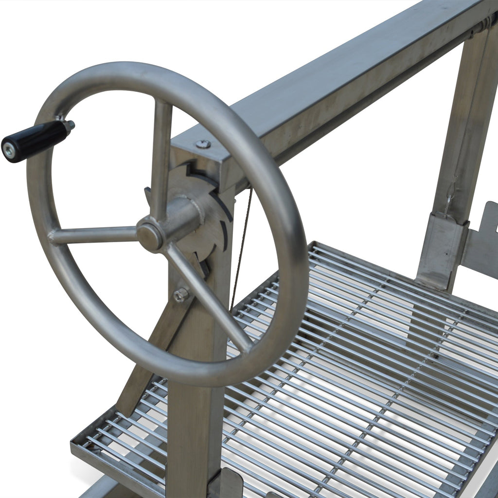 Stainless Steel Santa Maria Grill 24 x 16 with Rotisserie Kit