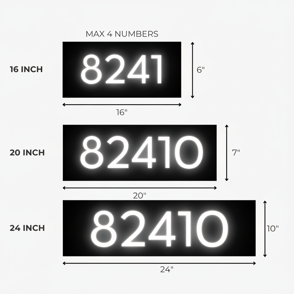 Backlit House Numbers with Street Name – Custom Illuminated Address Sign