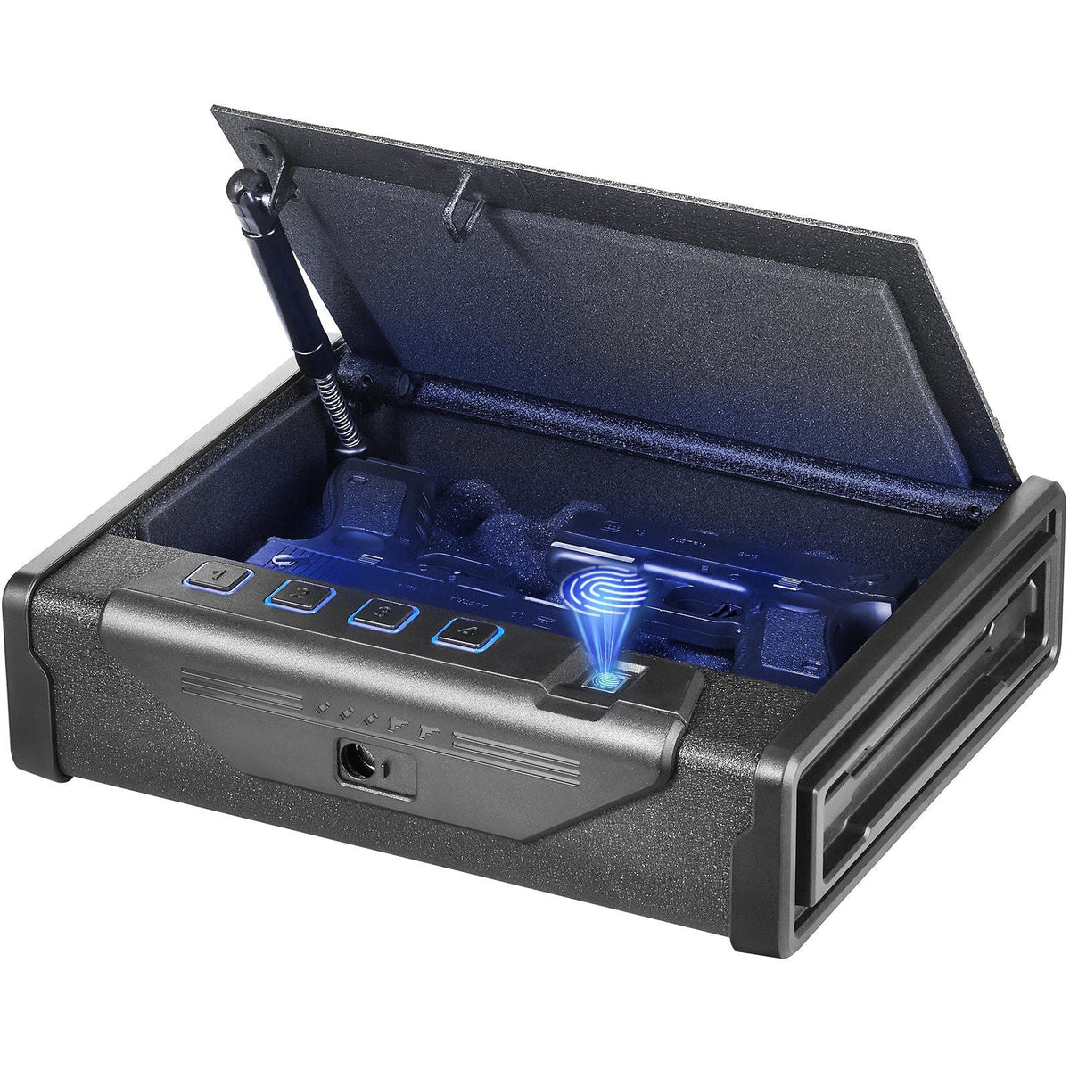 Gun Safe for Pistols, Biometric Gun Safe with Three Quick Access Ways