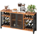 Bar Cabinet, Wine Table for Liquor with Glass Holder, Wine Rack