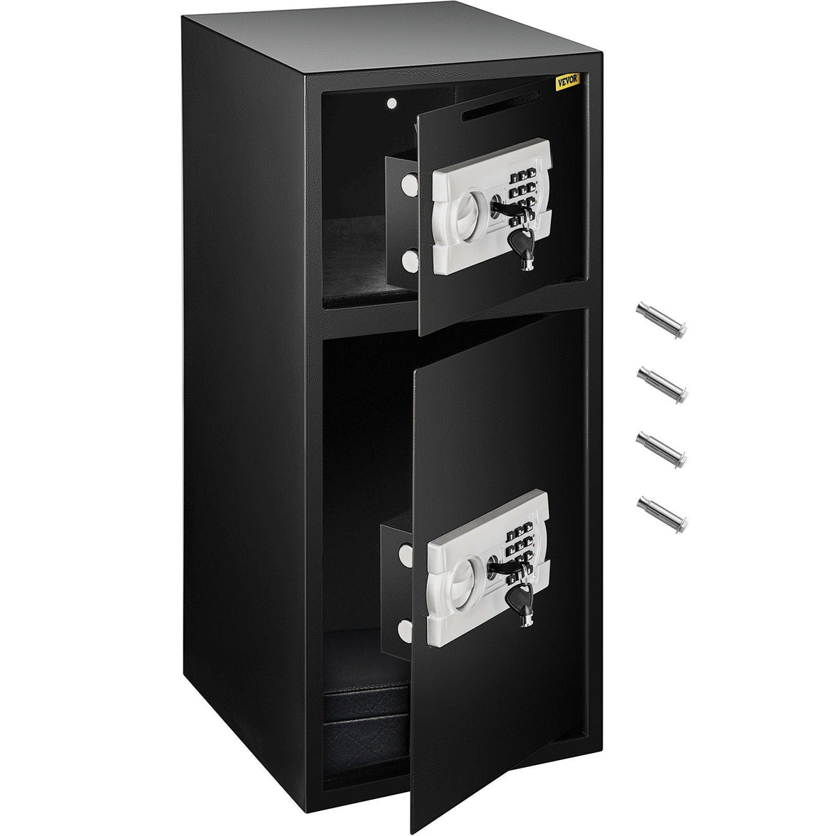 Large Double Door Security Safe 2.6 Cubic Feet Steel Safe with Digital Lock for Money, Gun
