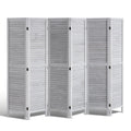 Wood Room Divider, 6 Panel Wood Folding Privacy Screen