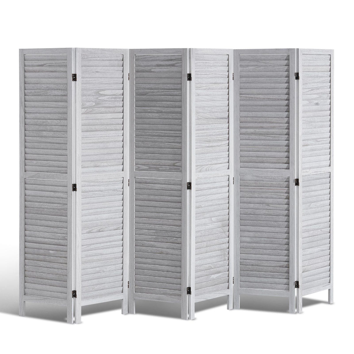 Wood Room Divider, 6 Panel Wood Folding Privacy Screen