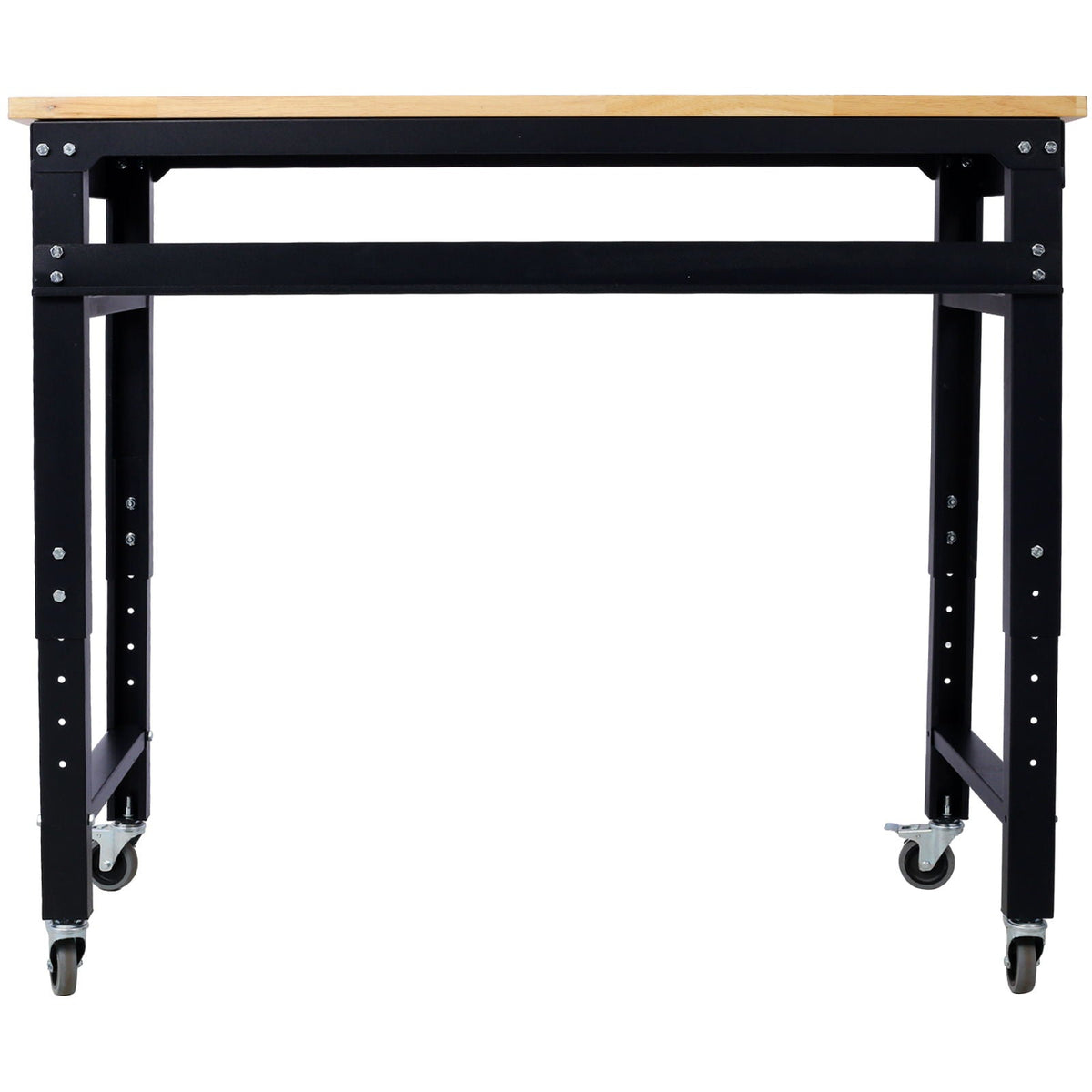 Wide Rolling Workbench For Garage, Adjustable Height