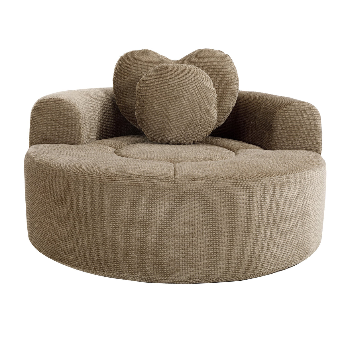 Round Sofa Bed with Memory Foam Sectional Couch