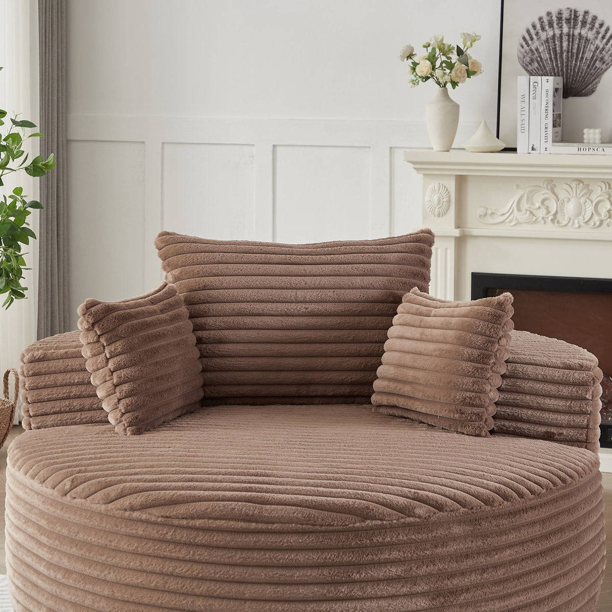 Modern Single Sofa With Backrest Pillow