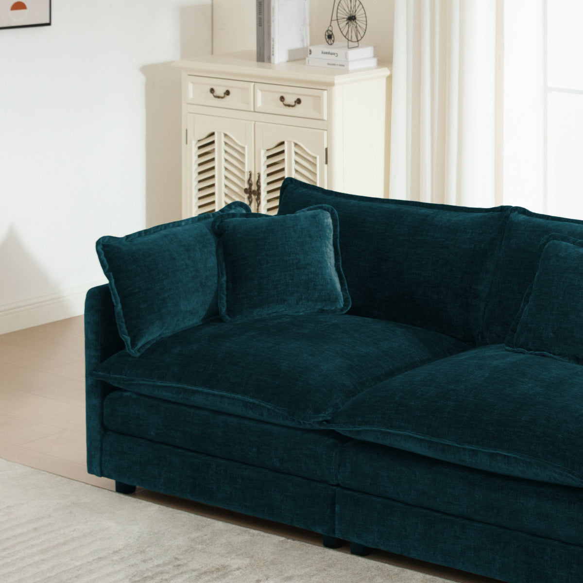 Modern Fabric Loveseat Sofa Couch
