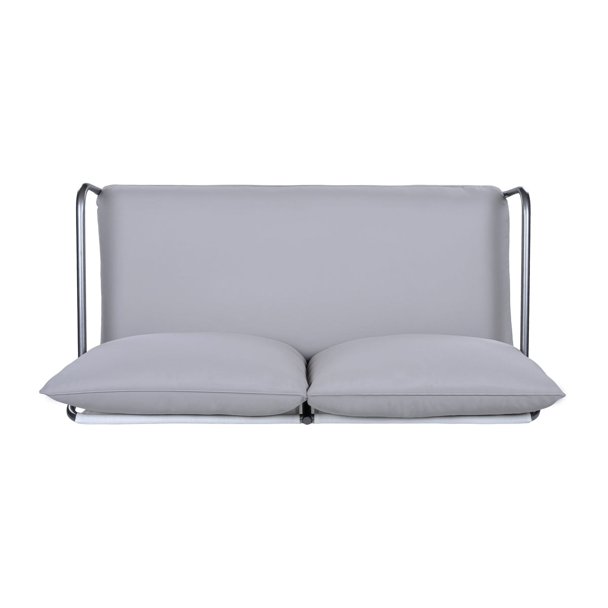 Outdoor Patio 2-Seater Aluminum Frame Loveseat with Water-Resistant Cushions - Light Gray