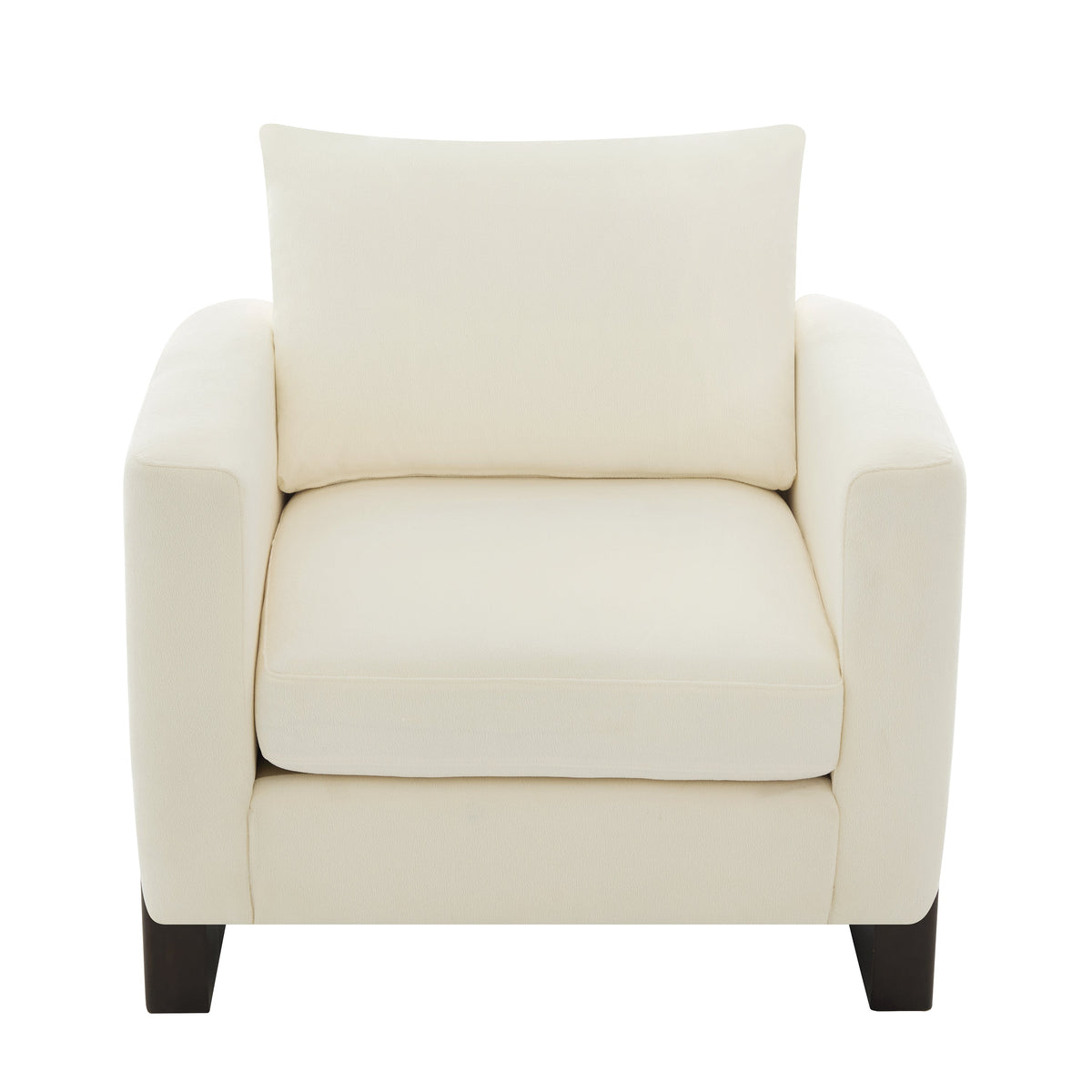 Modern Accent Club Armchair with Rubberwood Legs