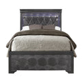 5 Pieces Bedroom Set With Crystal Tufted Headboard with LED Lighting