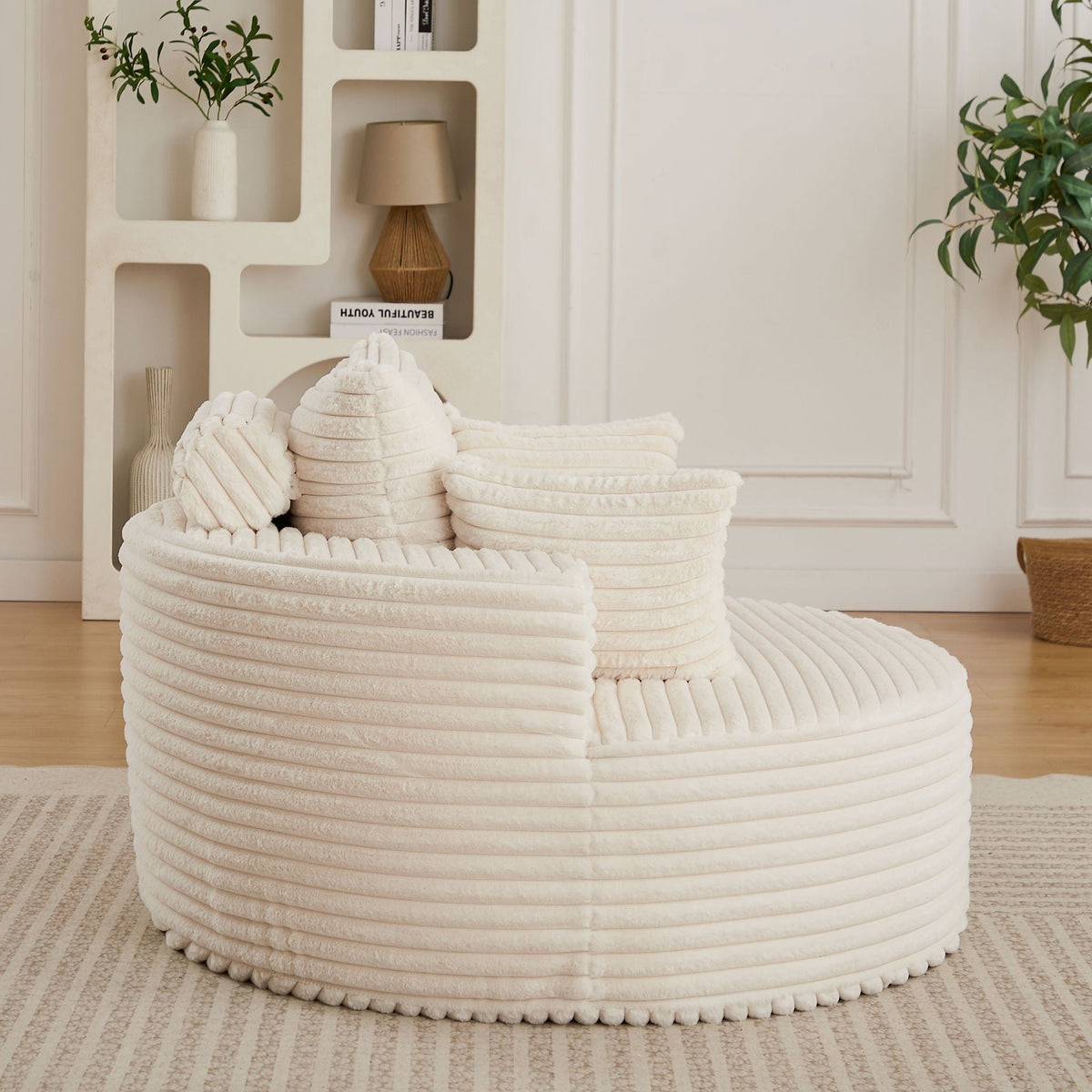 Modern Single Sofa With Backrest Pillow
