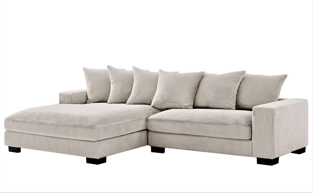 Oversized 2 Piece Sectional Couches, L Shaped Sofa With Chaise