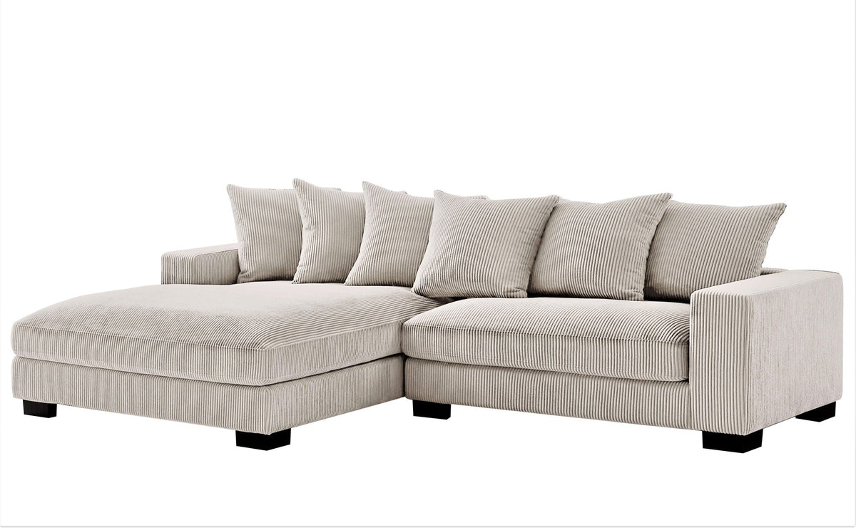 Oversized 2 Piece Sectional Couches, L Shaped Sofa With Chaise