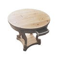 Curved Legs Farmhouse Style Small Size Round Side Table