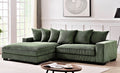 Oversized 2 Piece Sectional Couches, L Shaped Sofa With Chaise