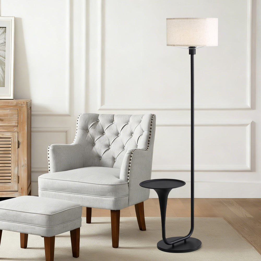 Dimmable Floor Lamp with Side Table